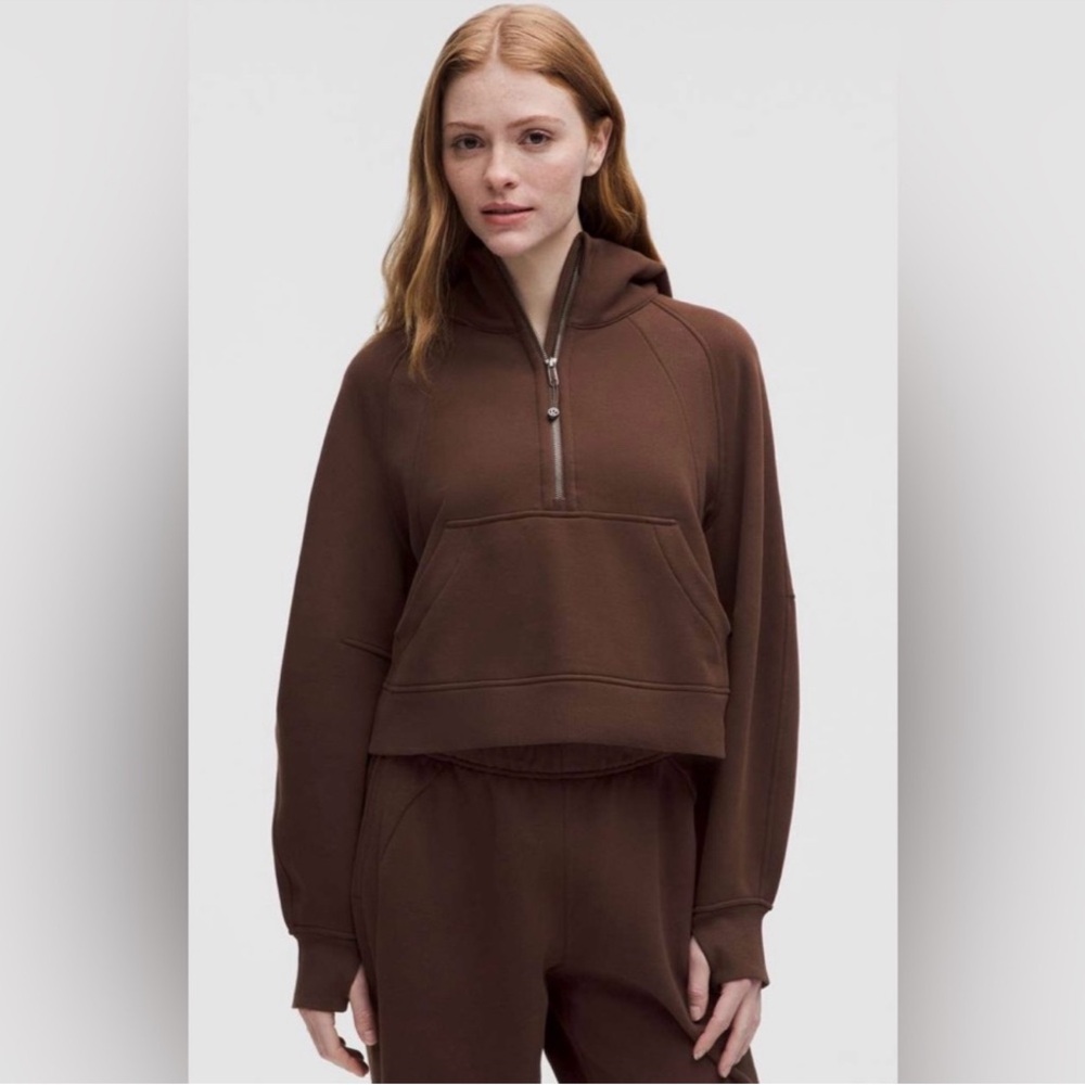Lululemon NWT Scuba Oversized Half Zip Hoodie Lava Cake Size M/L